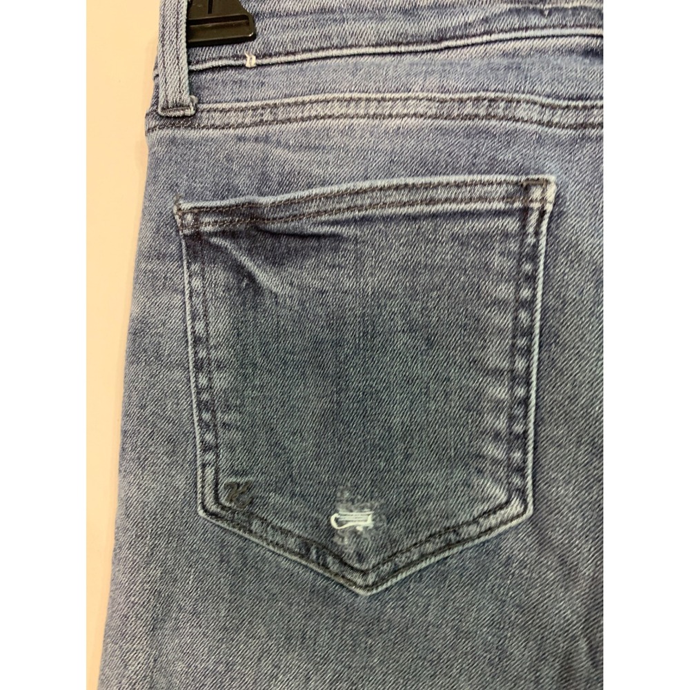 KUT From The Kloth Distressed Kelsey High Rise Ankle Flare Jeans Size 6 Blue - Picture 7 of 15